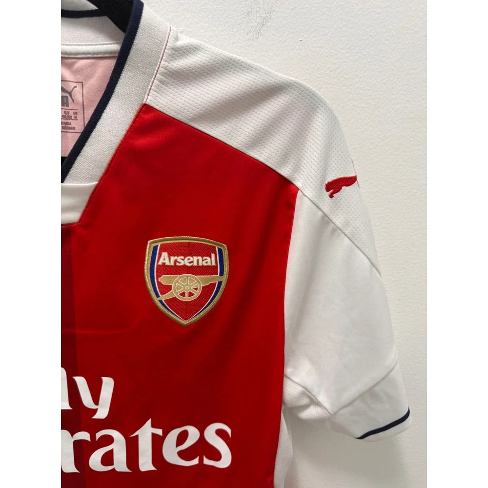 Puma Arsenal FC Fly Emirates Cropped Soccer Jersey Red White Mens Medium